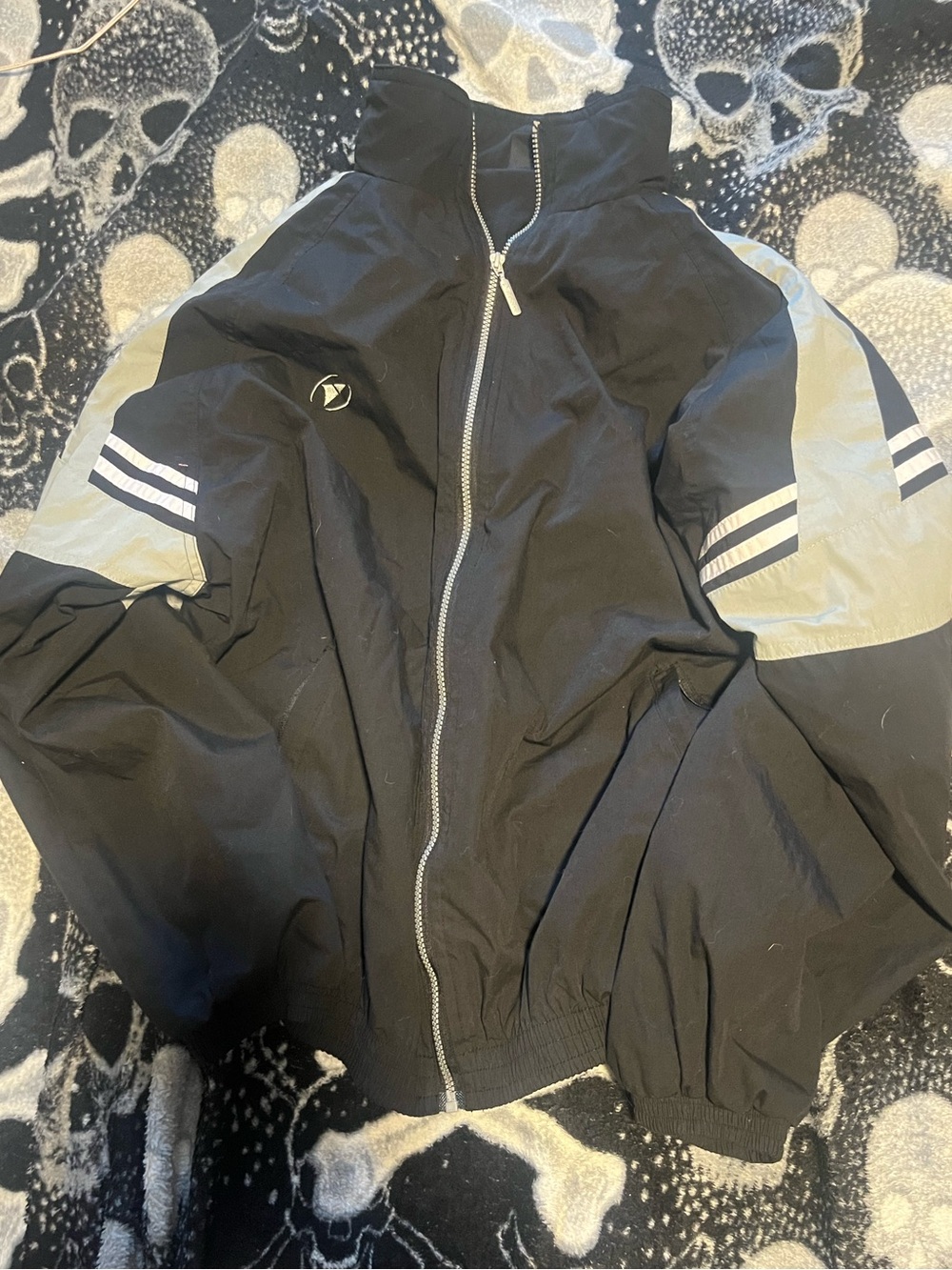 Vintage MASITA Colorblock Windbreaker Track Jacket Men's XL Black Grey Retro 90s